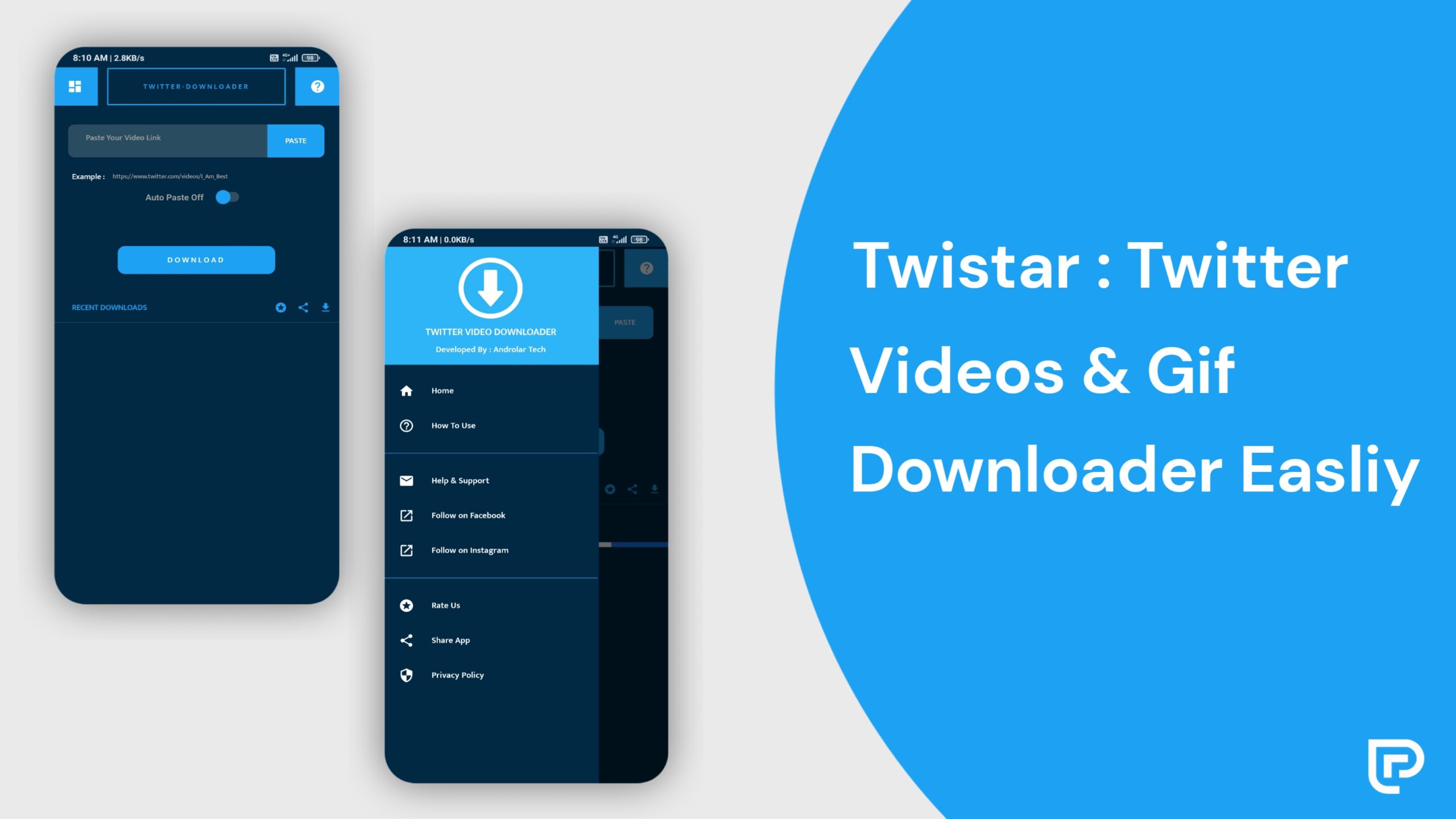 Free Twitter Video Downloader App AIA File For Kodular & Niotron